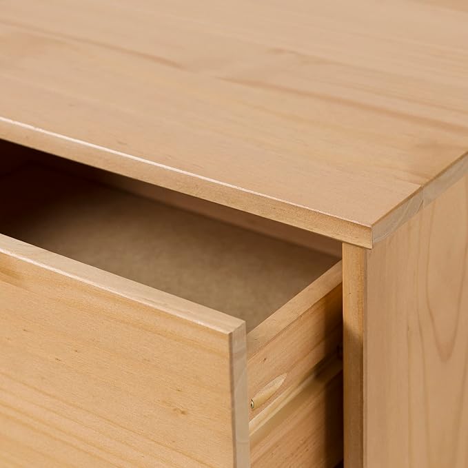 Brynn Modern Solid Wood Groove Handle Nightstand 24 Inch Natural Pine