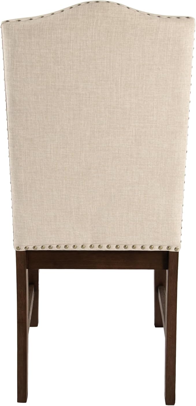 HomePop Scalloped Back Dining Chair - Beige Woven(Set of 2)
