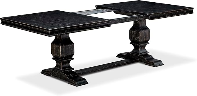 LKMA7-SBB-34-7-pc Dining Room Set Consists of a Dinner Table and 6 Dark Grey Polyester Fabric Modern Dining Chairs with Button Tufted Back - Sand Blasting Black Finish