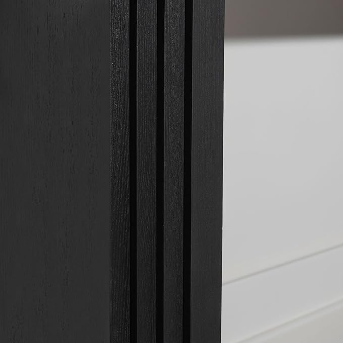 KEIKI Wood Entryway Console Table Behind Couch & Sofa, Modern Minimalist Style for Entrance, Hallway, Living Room, Black