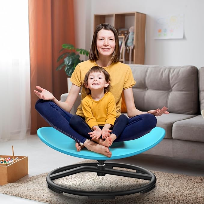 Spinning Chair for Autistic Kids, Sensory Chair for Autistic Children, Training Body Coordination, No Assembly Required, Sensory Swivel Chairs for Kids with Non-Slip Design