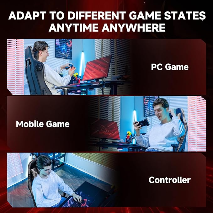 GTPLAYER Gaming Chair with Bluetooth Speakers and Footrest, Ergonomic Gamer Chair with Reclining Backrest, 3D Armrests, Adjustable Seat Height, Computer Desk Chair for Adults (Camouflage)