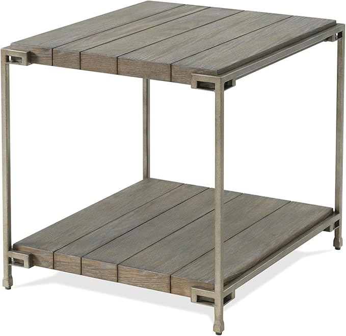 Roundhill Furniture Corbeta Living Room, End Tables, Aged Graphite