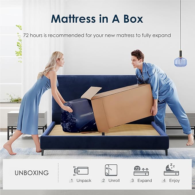 SDHYL Queen Mattress, 10 Inch Gel Infused Memory Foam Mattress for Good Sleep, Bed in a Box Mid Firm CertiPUR-US Certified & Fiberglass Free, Washable Cover, 80"*60"