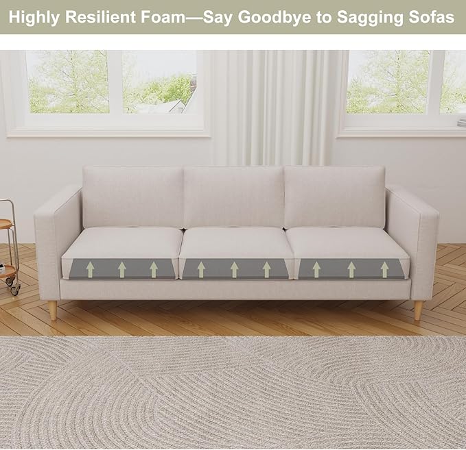 Couch Cushion Support for Sagging Seat, High-Density Curved Foam Sofa Furniture seat Couch Cushions Support Repair, 20"x20" Grey Set of 3