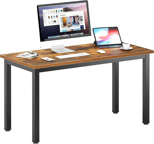 DlandHome 47inches Computer Desk Home Office Table Writing Desk Study Table Gaming Desk Worstation, Retro