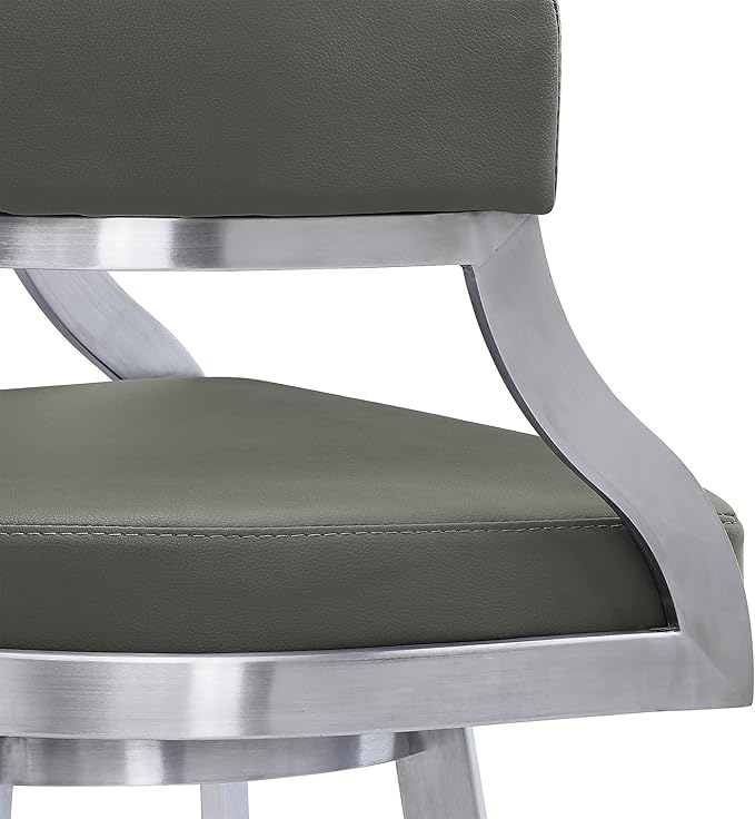 Saturn Bar Stool, 26" Counter Height, Gray