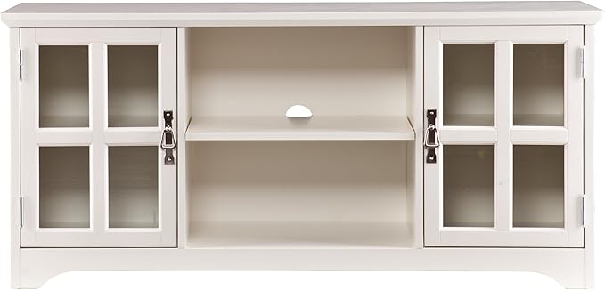 SEI Furniture Remington TV Storage Media Stand, White
