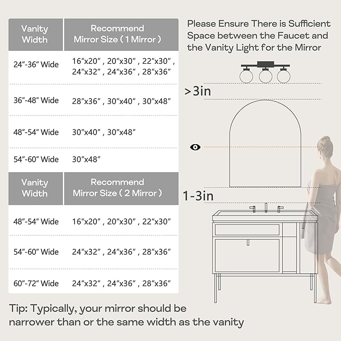 22" x 30" Gold Arched Mirror, Arch Bathroom Vanity Wall Mirror, Modern Aluminum Alloy Metal Frame Arch Mirror for Bathroom, Living Room, Bedroom, Entryway, Tempered Glass, Shatter Proof