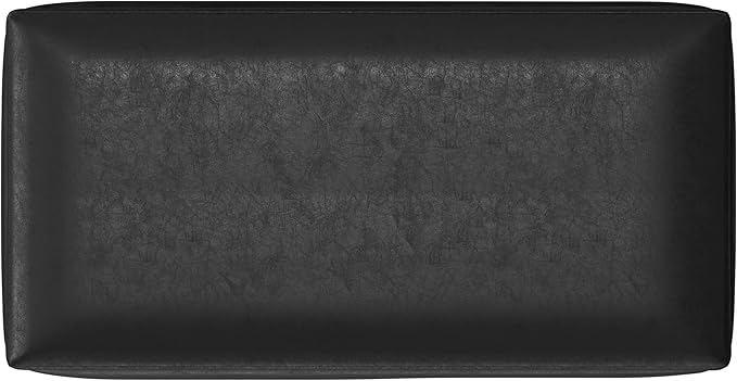 SIMPLIHOME Owen 36 inch Wide Mid Century Modern Small Rectangular Storage Ottoman in Distressed Black Vegan Faux Leather, Assembled, For the Living Room, Entryway and Family Room