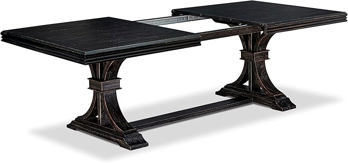 NET-SBB-TP - a Mid-Century Kitchen Table with Removable Rectangular Tabletop – Sand Blasting Black
