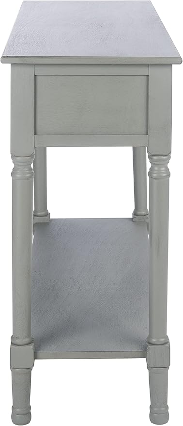 SAFAVIEH Home Collection Tate Distressed Grey 2-Drawer Bottom Shelf Console Table CNS5720C