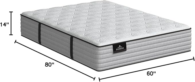 Kingsdown Passions Aspiration 14" Plush Hybrid Mattress, Queen, Tan