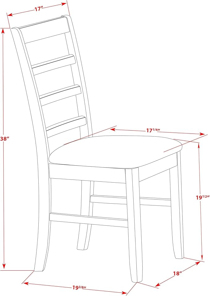 East West Furniture CAPF5-CAP-C 5 Piece Dining Room Furniture Set Includes a Rectangle Kitchen Table and 4 Linen Fabric Upholstered Dining Chairs, 36x60 Inch, Cappuccino