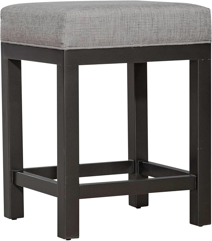 Liberty Furniture Industries Tanners Creek Uph Console Stool (3 Piece Set), W19 x D16 x H25, Medium Gray