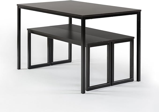 ZINUS Louis Modern Studio Collection Soho Dining Table with Two Benches (3 piece set) - Espresso