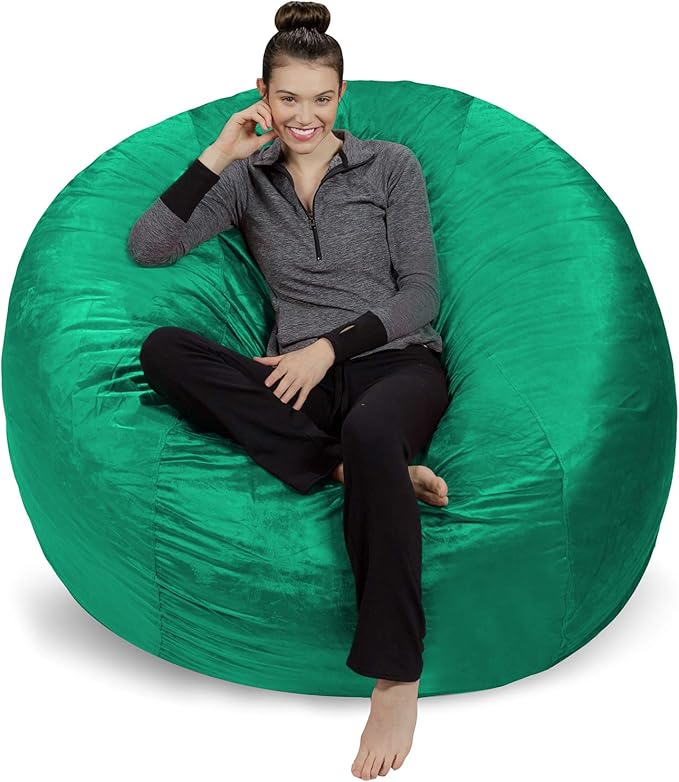 Sofa Sack Bean Bag Chair Cover, 6-Feet, Aqua Marine