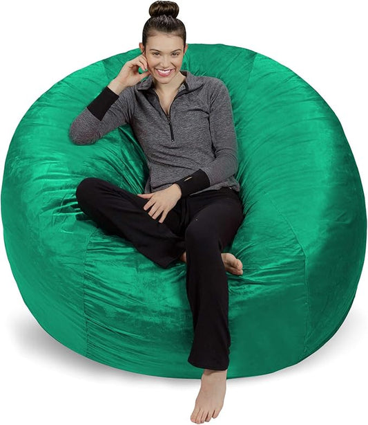 Sofa Sack Bean Bag Chair Cover, 6-Feet, Aqua Marine