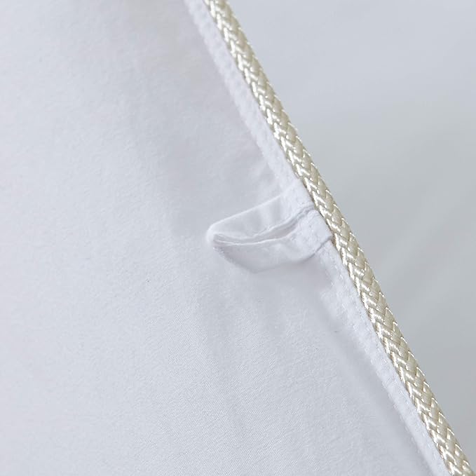 Egyptian Cotton Luxurious All-Season California King Size Goose Down Comforter Duvet Insert, Premium White Solid Plain Design, 1200 Thread Count 100% Egyptian Cotton, 750+ Fill Power,90oz Fill Weight