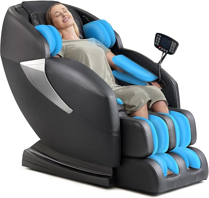 Massage Chair, Zero Gravity Full Body Massage Chair Extra Large Shiatsu Recliner w/ 14 Massage Points, Lumbar & Calf Heating, 20 Auto Modes