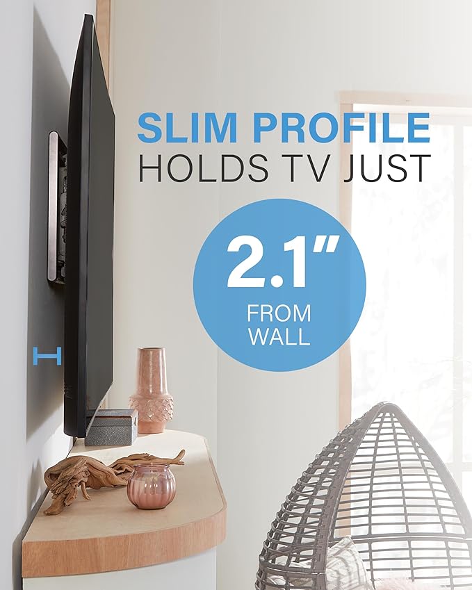 SANUS Tilting TV Wall Mount for 42" to 90" TVs - Low Profile & Universal Design - Fight Screen Glare - Easy 3-Step DIY
