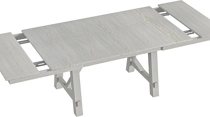 Wood Dining Table Set for 6, Modern Breakfast Dinette Kitchen Table with Chairs for Dining Room, Kitchen, Grey