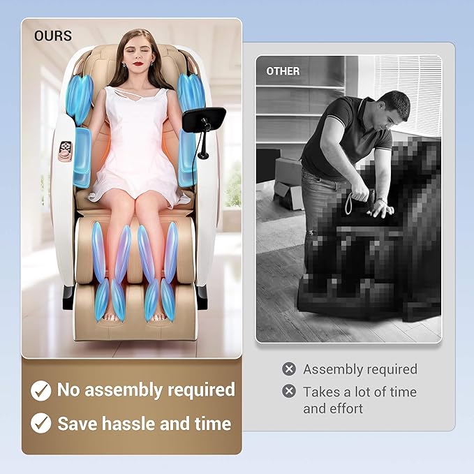 Massage Chair Full Body with Heat, Full Body Zero Gravity Shiatsu Massage Chair, Kneading Recliner w/ 20 Auto Modes, Foot Massage, Bluetooth, USB Charging Port, Touch Screen Controller