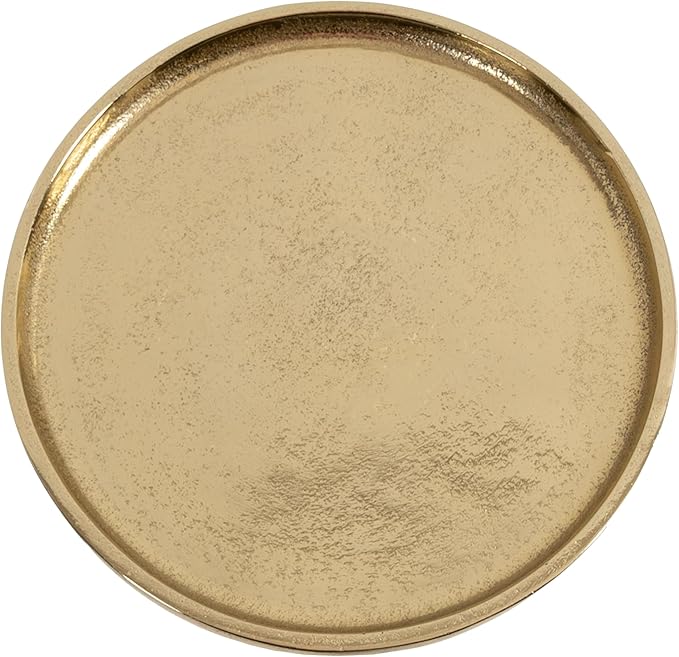 Kate and Laurel Carling Traditional Metal Round Drink Table, 9 x 9 x 22, Gold, Vintage Cast Aluminum Accent Table with Unique Spindle Design for Use as Indoor Plant Stand or Living Room Decor Piece