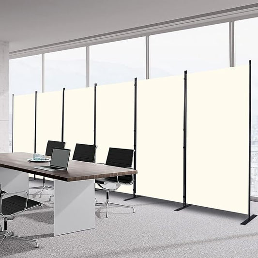 Room Divider 6FT Portable Room Dividers and Folding Privacy Screens, 204'' W Fabric Divider for Room Separation, 6 Panel Partition Room Dividers Freestanding Wall Divider Screen for Dorm Studio Office