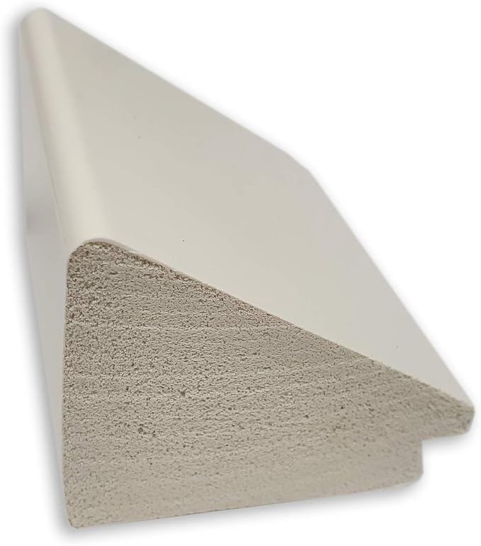 Amanti Art White Bathroom Mirror for Over Sink, 34x44 Wedge White Rectangle Vanity Mirror, X-Large Modern Contemporary Frame, Hangs Horizonally and Vertically, Bathroom Wall Decor, Beveled Edge