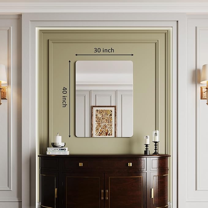 Frameless Bathroom Mirror 30x40,Bathroom Mirrors for Vanity,Mirror Bathroom,espejos para baños,Bathroom Mirrors for Over Sink