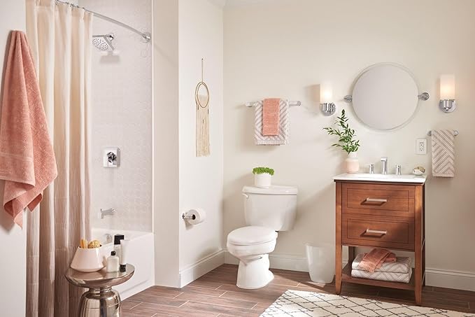 Moen DN0792CH Iso 22-Inch x 22-Inch Frameless Pivoting Bathroom Tilting Mirror, Chrome