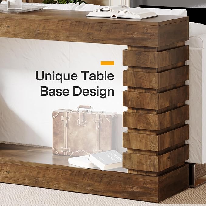 Tribesigns 70.8-Inch Long Console Table, Wood Entryway Table with Storage, Narrow Sofa Table Couch Table for Living Room Entryway Hallway