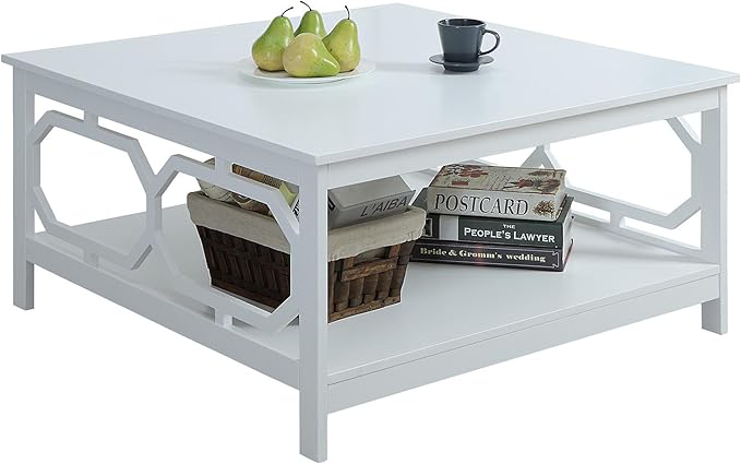 Convenience Concepts Omega Square 36" Coffee Table, White