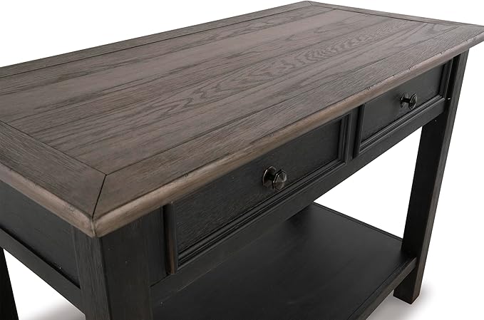 Signature Design by Ashley Tyler Creek Modern Farmhouse Sofa Table, Brown & Black