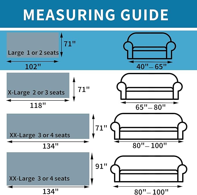 HAOMAIJIA Boho Sofa Covers Couch Covers for 2 Cushion Couch Sofa Pet Friendly Soft Thick Non Slip Couch Cover for Dogs Washable Sectional Couch Covers L Shape Furniture Protector (Grey, 71"x102")
