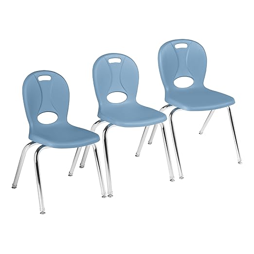 Learniture Structure Series School Chair, 18" Seat Height, Blue LNT-118-CSW-SB (Pack of 4)