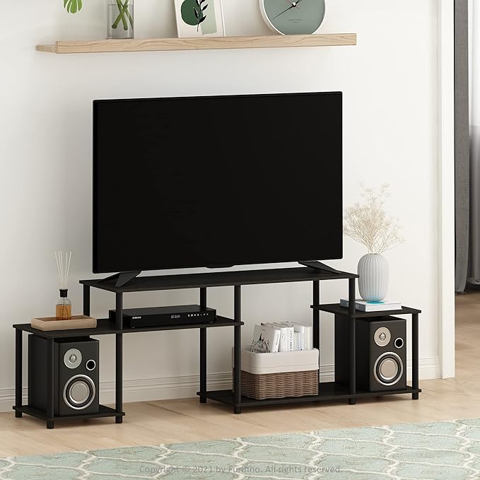 Furinno Turn-N-Tube Handel Stand for TV up to 55 Inch, Espresso