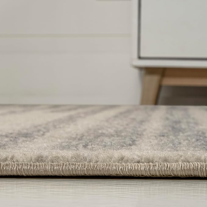 JONATHAN Y Khalil Modern Berber Stripe Cream/Gray Indoor Area Rug, 3x5, Contemporary, Bohemian, Easy-Cleaning for Living Room, Bedroom, Kitchen, Pet Friendly, Non-Shedding (MOH207C-3)