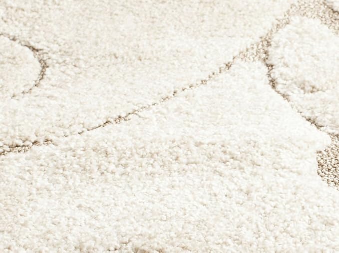 SAFAVIEH Florida Shag Collection Accent Rug - 2'3" x 4', Cream & Beige, Scroll Design, Non-Shedding & Easy Care, 1.2-inch Thick Ideal for High Traffic Areas in Foyer, Living Room, Bedroom (SG455-1113)