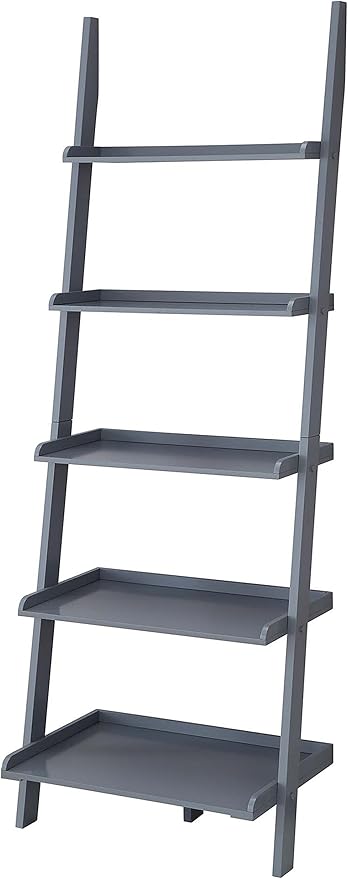 Convenience Concepts American Heritage Bookshelf Ladder, Gray
