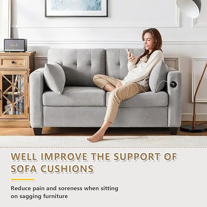 3 Pcs Couch Cushion Support for Sagging Seat High Density Trapezoidal Couch Supports for Sagging Cushions Grey Sofa Cushion Support Under Couch Cushion Support Fixes The Sag Problem