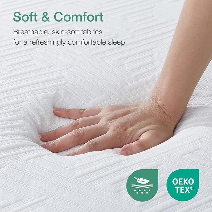 Novilla Full Mattress,10 Inch Gel Memory Foam Mattress for Suppotive &Pressure Relieving, Medium Firm Feel in a Box,Bliss