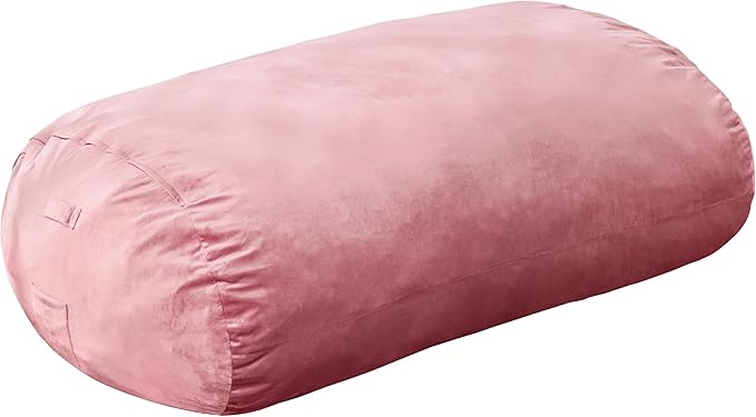 Hobestluk 6FT Bean Bag Chair Large Beanbag Lounger with Removable Cover Adult Bean Bag Chair with Portable Handle Desgin for Living Room Bedroom (Pink, 6FT)