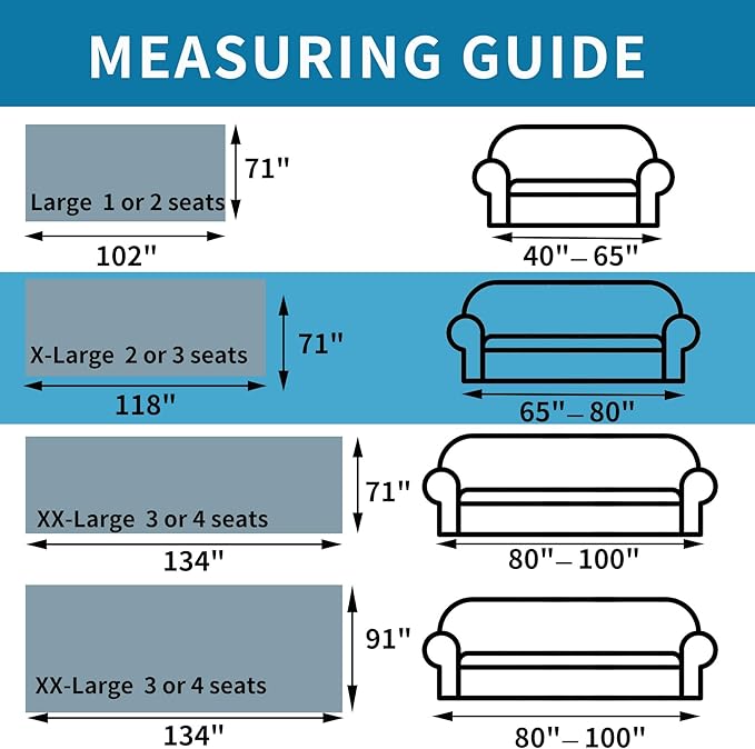HAOMAIJIA Boho Sofa Covers Couch Covers for 3 Cushion Couch Sofa Pet Friendly Soft Thick Non Slip Couch Cover for Dogs Washable Sectional Couch Covers L Shape Furniture Protecto (Grey, 71"x118")