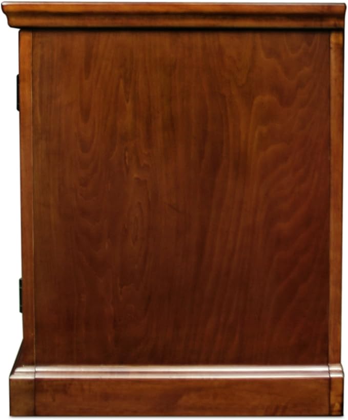 Leick Home 87360 TV Stand with Enclosed Storage For 65" TV's, Westwood Brown Cherry