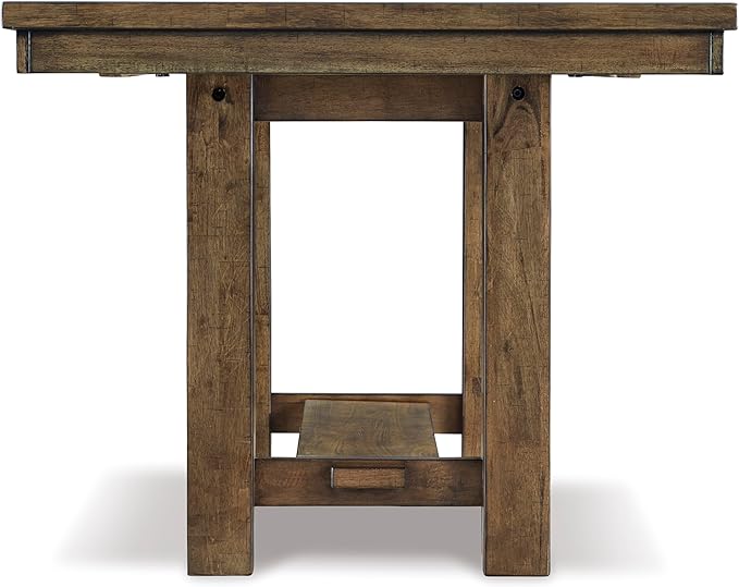 Signature Design by Ashley Moriville Farmhouse 36” x 30” Dining Extension Table, Seats up to 8, Brown