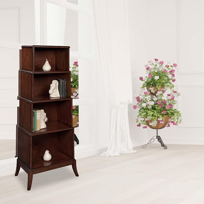Hekman Special Reserve Wooden Bookcase - 4-Tier Wooden Bookshelf, Solid Wood Bookcase for Book Organizer, Book Storage, Tall Narrow Bookshelf for Home Office, Kids Room, and Living Room Furniture