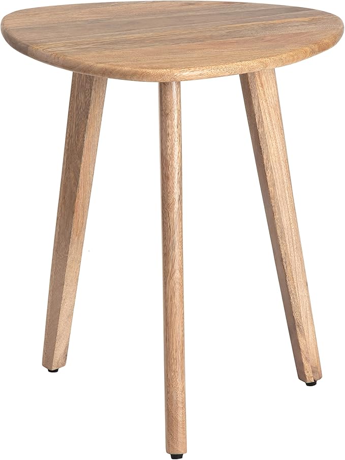 MH London Side Table - Wandsworth Wooden End Table - Exclusively Designed Hand Crafted Small Tables - Contemporary Triangle End Table for Living Room, Bedroom Bedside Tables and Office, Natural