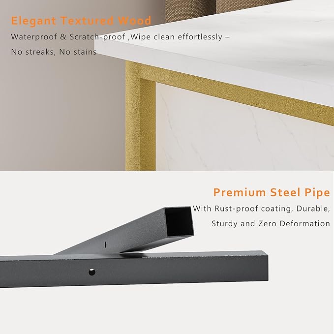 VECELO Nightstands, Industrial Side Table/End Tables with Drawer and Storage Shelf, Night Stands for Bedroom, Living Room, Wood Metal Furniture, Easy Assembly